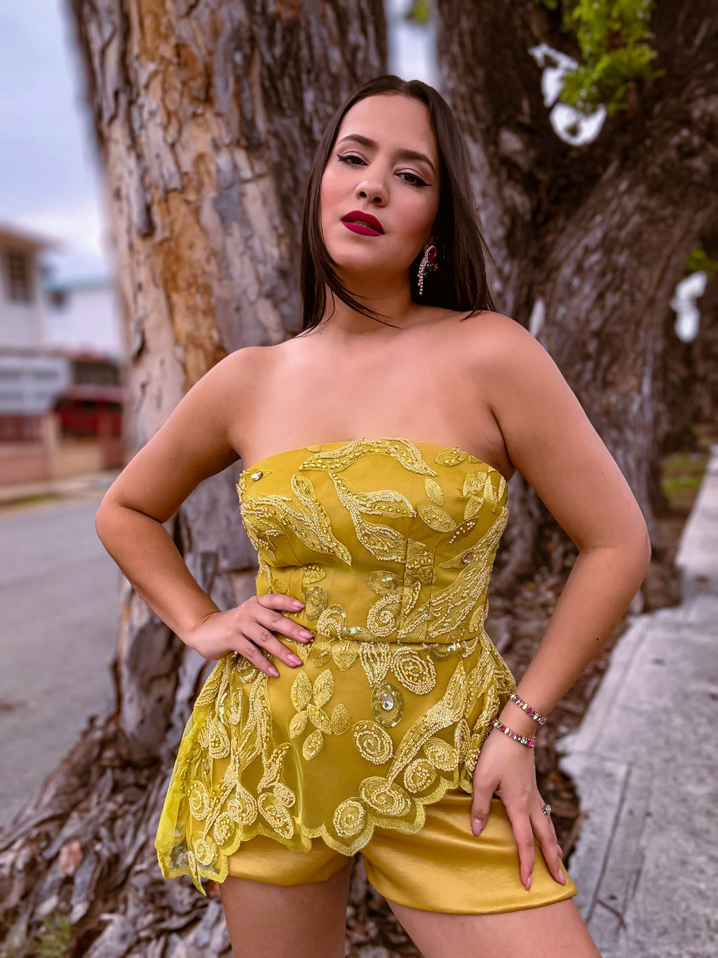 AME 265: Mustard Sequins Bustier