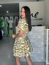 Mustard Printed Dress
