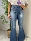 Rhinestones Flare Jean