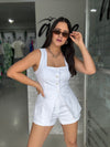 White Vest Short Set