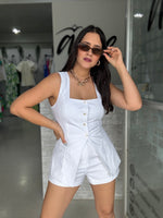 White Vest Short Set