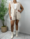 Neutral Blazer Short Set