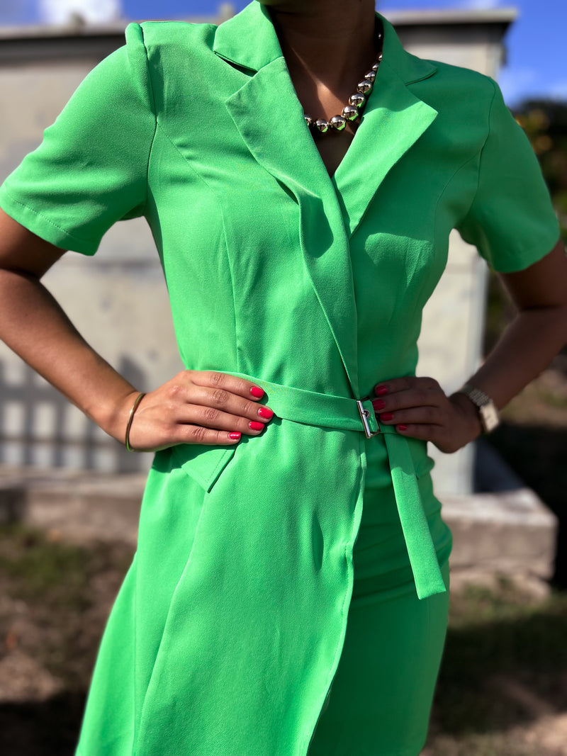 Green Blazer Dress