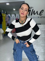 Stripes Black and White Sweater
