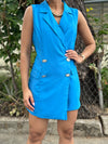 Blue Vest Romper