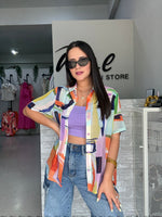 Multicolor Chiffon Blouse
