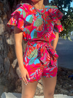 Fuchsia Tropical Blouse