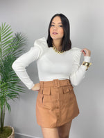 Brown Cargo Skort