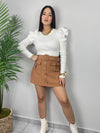 Brown Cargo Skort