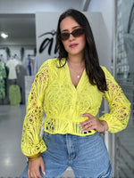 Yellow Guipure Blouse