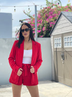 Red Blazer Set