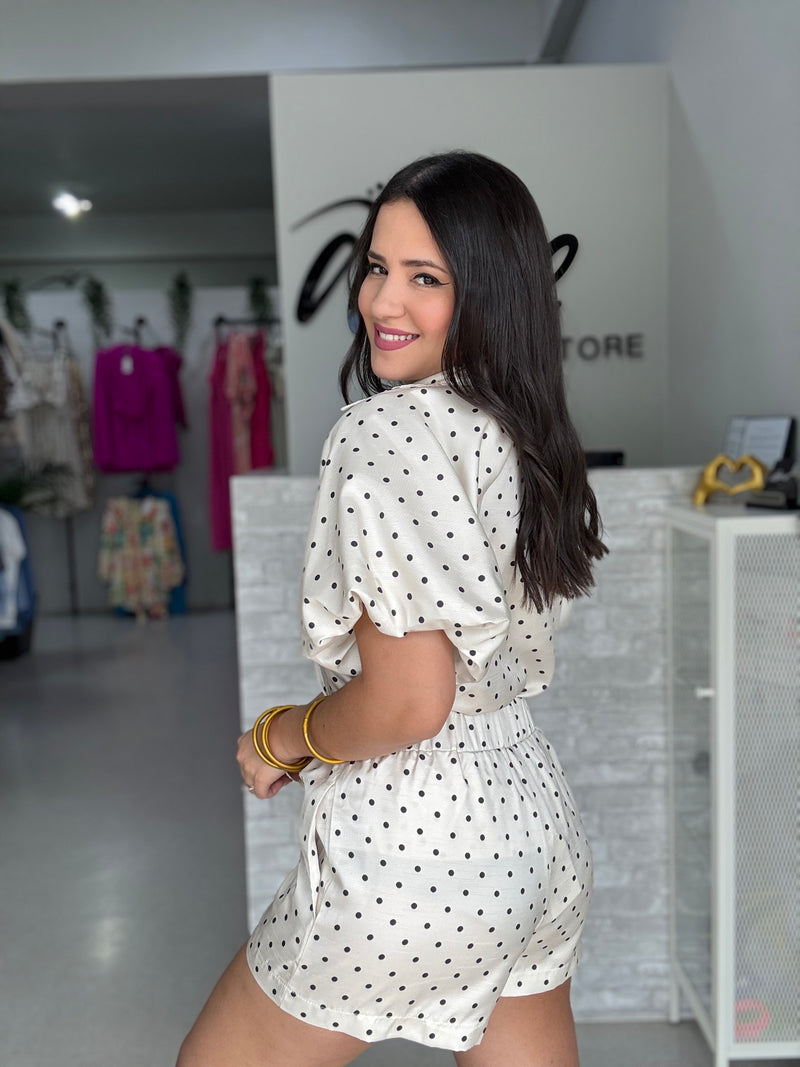 Cream Dots Short