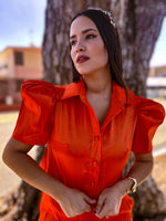 AME 260: Tangerine Puffy Blouse