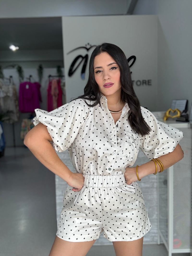Cream Dots Short
