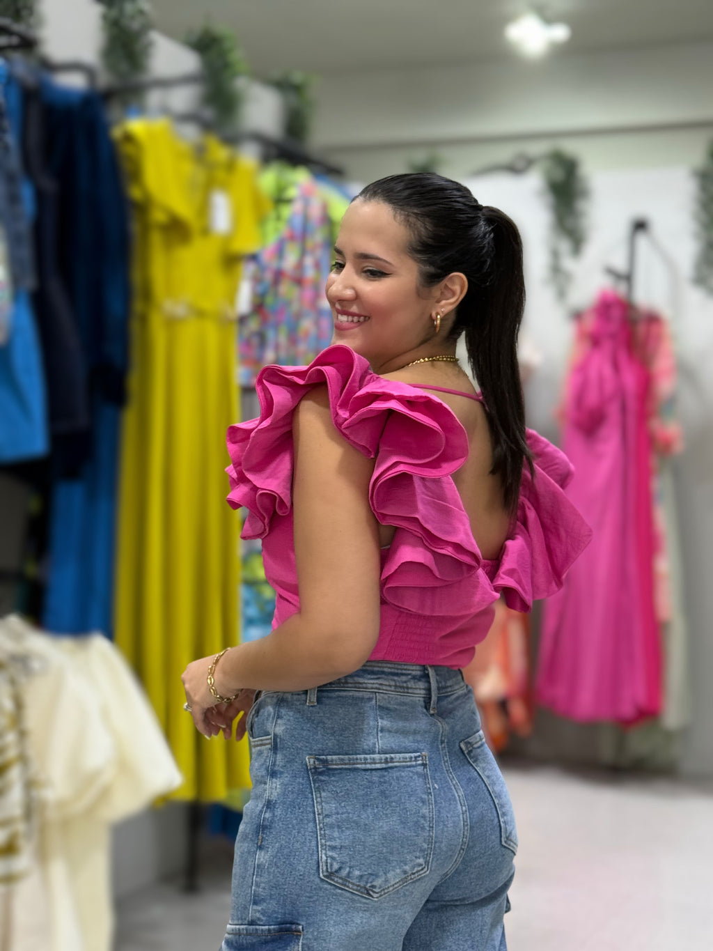 Fuchsia Statement Top