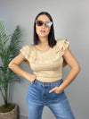 Ivory Ruffles Crop Top