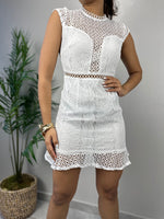 White Lace Short Dress