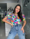 Multicolor Ruffles Blouse