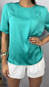 Turquesa Satin Blouse