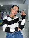 Stripes Black and White Sweater