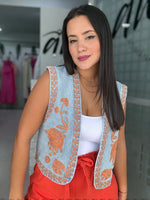 Embroidery Denim Vest