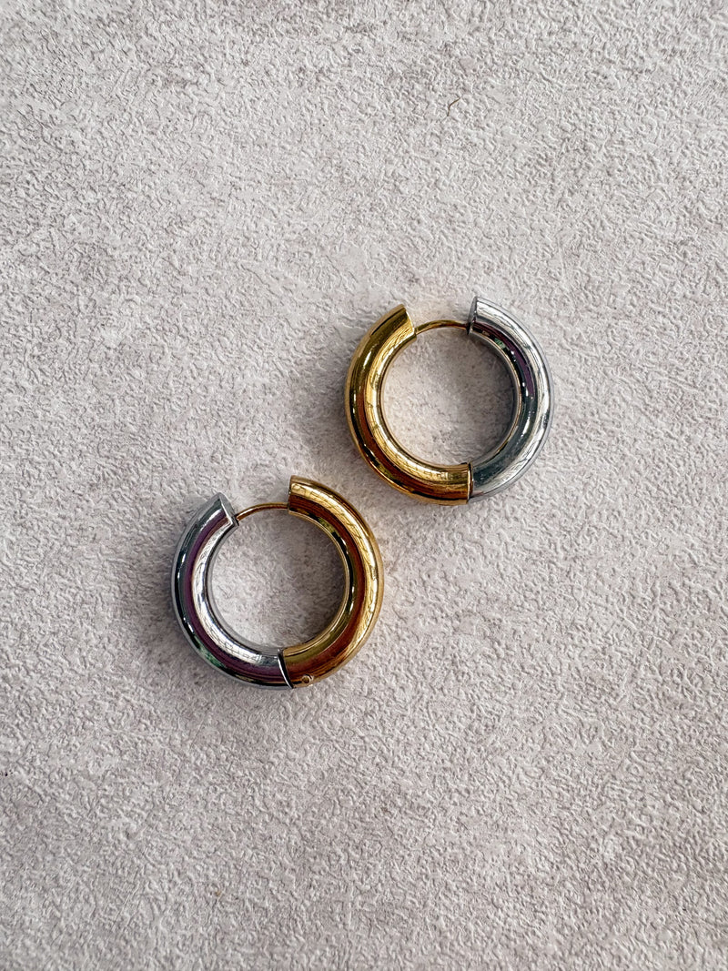 AME Luxe 012: Double Tone Hoops