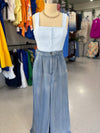 Denim Wide Leg Pants