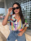 Multicolor Chiffon Blouse