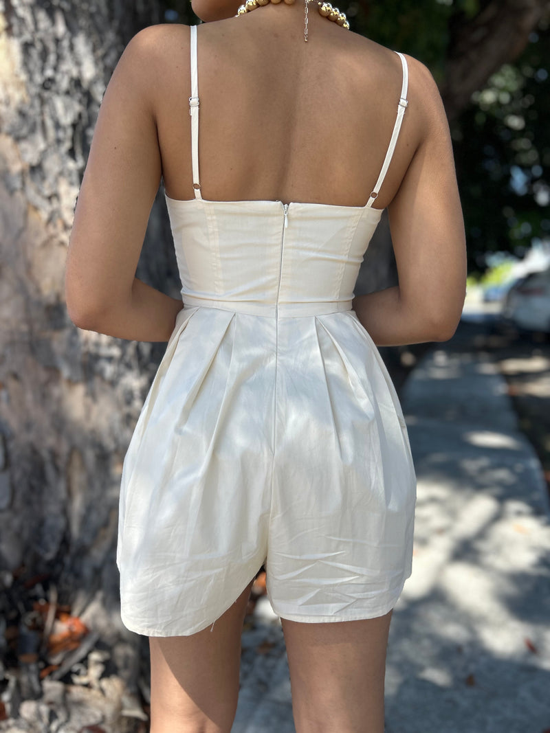 Ivory Corset Romper