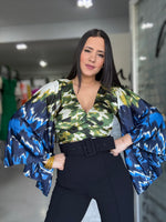 Printed Satin Blouse