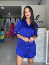 Royal Blue Shirt Dress