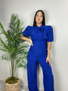 Royal Blue Bow Jumpsuit