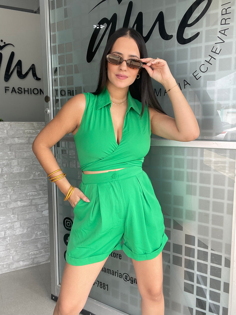 Kelly Green Short Set