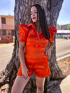 AME 260: Tangerine Puffy Blouse