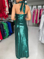 Green Sequins Maxi Dress