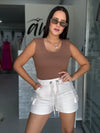 Beige Cargo Short