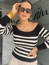 Black Stripes Sweater