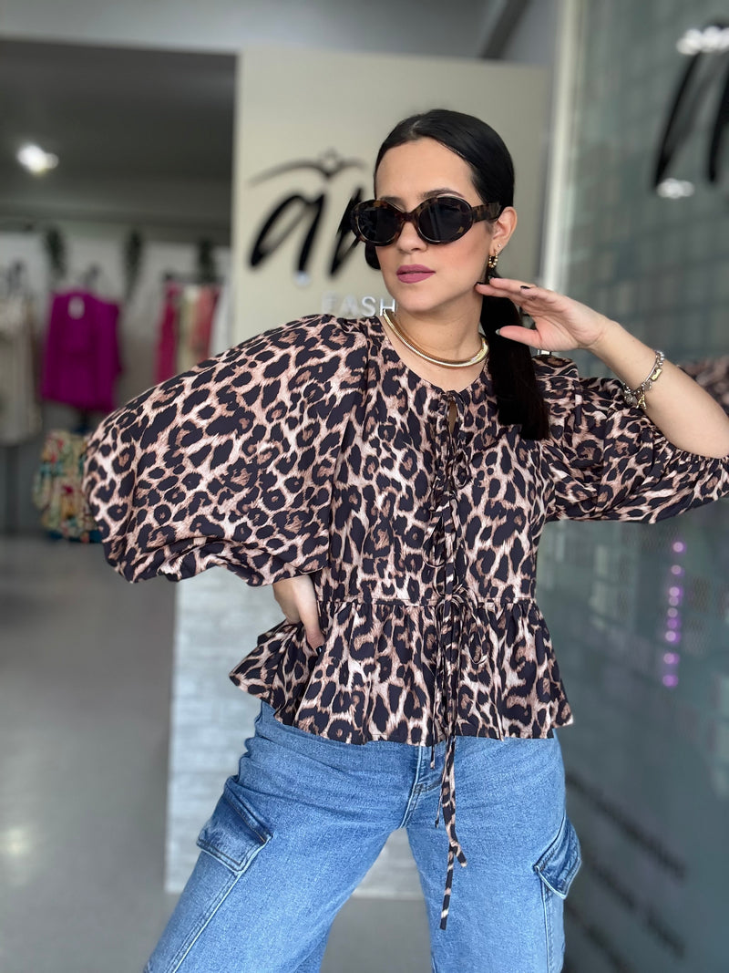 Animal Print Blouse