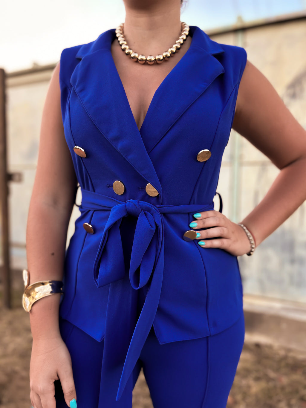 Royal Vest Blazer Set