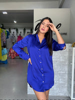Royal Blue Shirt Dress