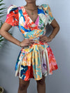 Multicolor Puffy Dress