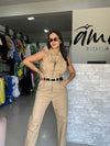 Sand Beige Jumpsuit