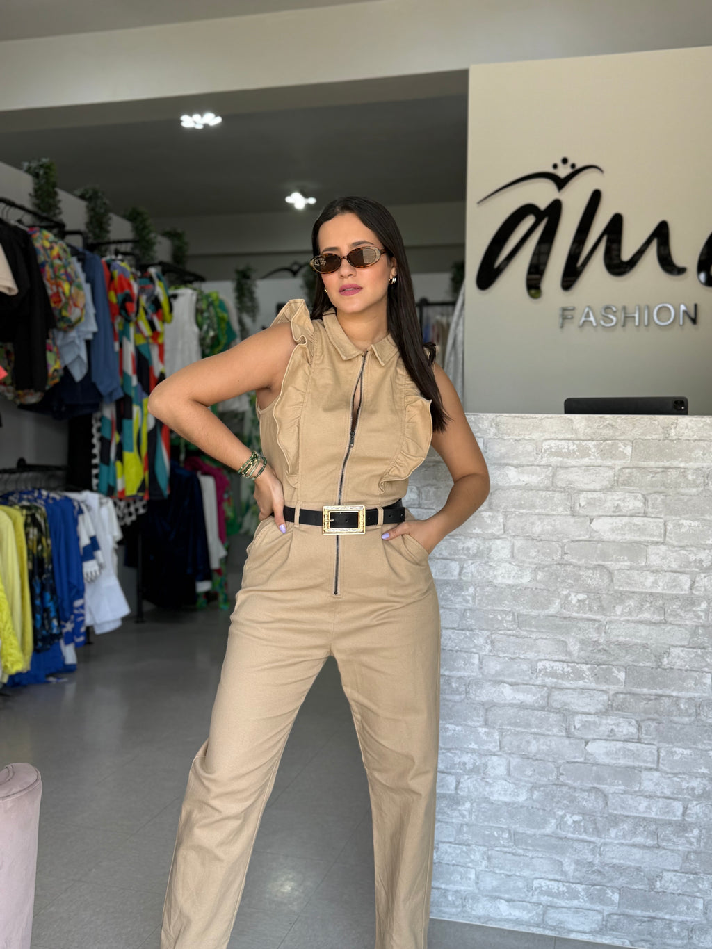 Sand Beige Jumpsuit