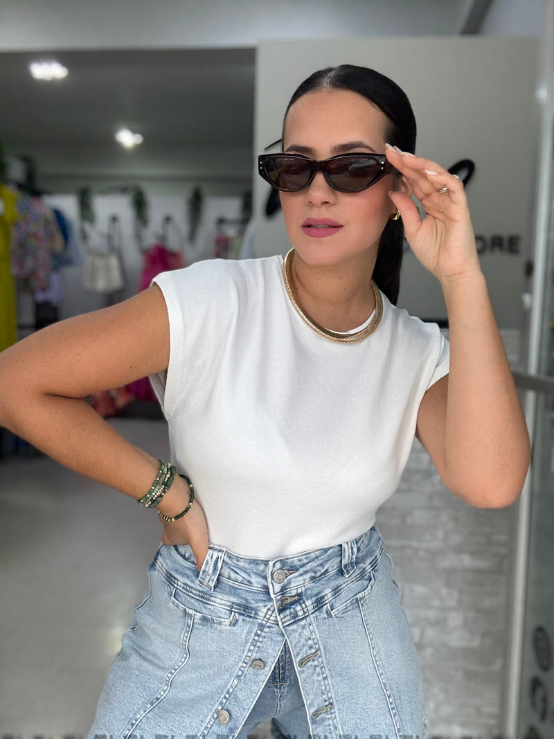 White Sweater Blouse