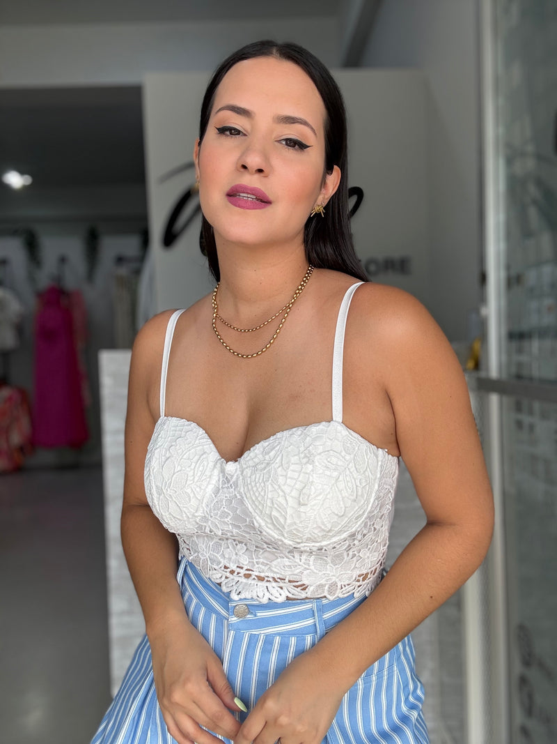 White Lace Bustier