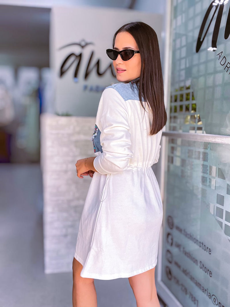 White Denim Dress