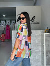 Multicolor Chiffon Blouse