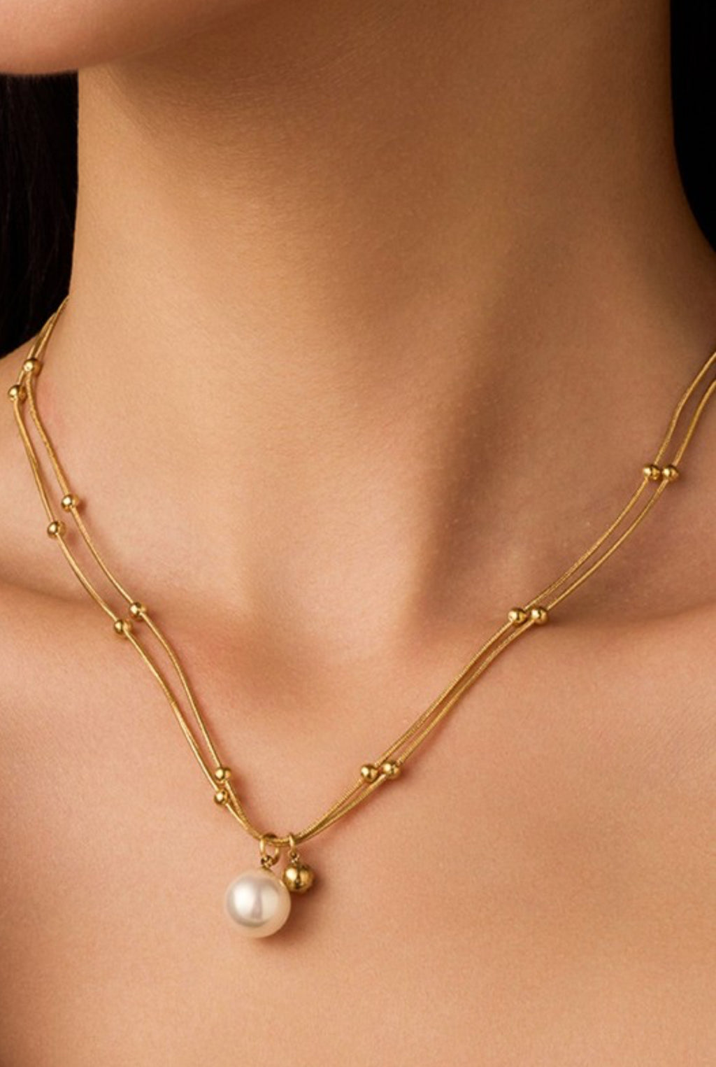 AME Luxe 004: Pearl Gold Necklace