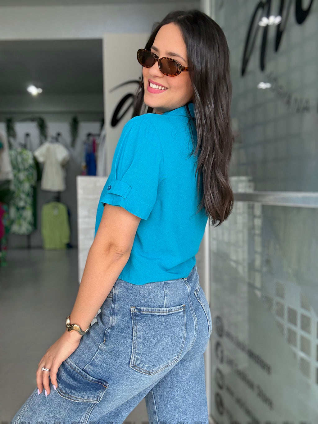 Turquoise Top