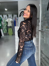 Black Lace Blouse